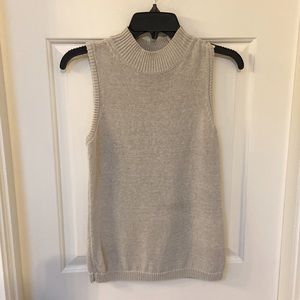 Ann Taylor sleeveless mock turtleneck sweater, size small